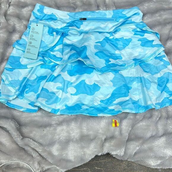 ID Ideology Women's Active Flounce Skort, Created for Macy's - Camo Aquatone Siz - Picture 3 of 3